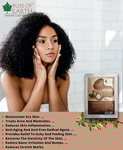 BLISS OF EARTH Organic Raw Shea Butter 100g (3.53oz) | Deeply Moisturizing for Skin & Hair thumbnail 6