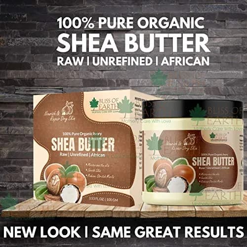 BLISS OF EARTH Organic Raw Shea Butter 100g (3.53oz) | Deeply Moisturizing for Skin & Hair thumbnail 8