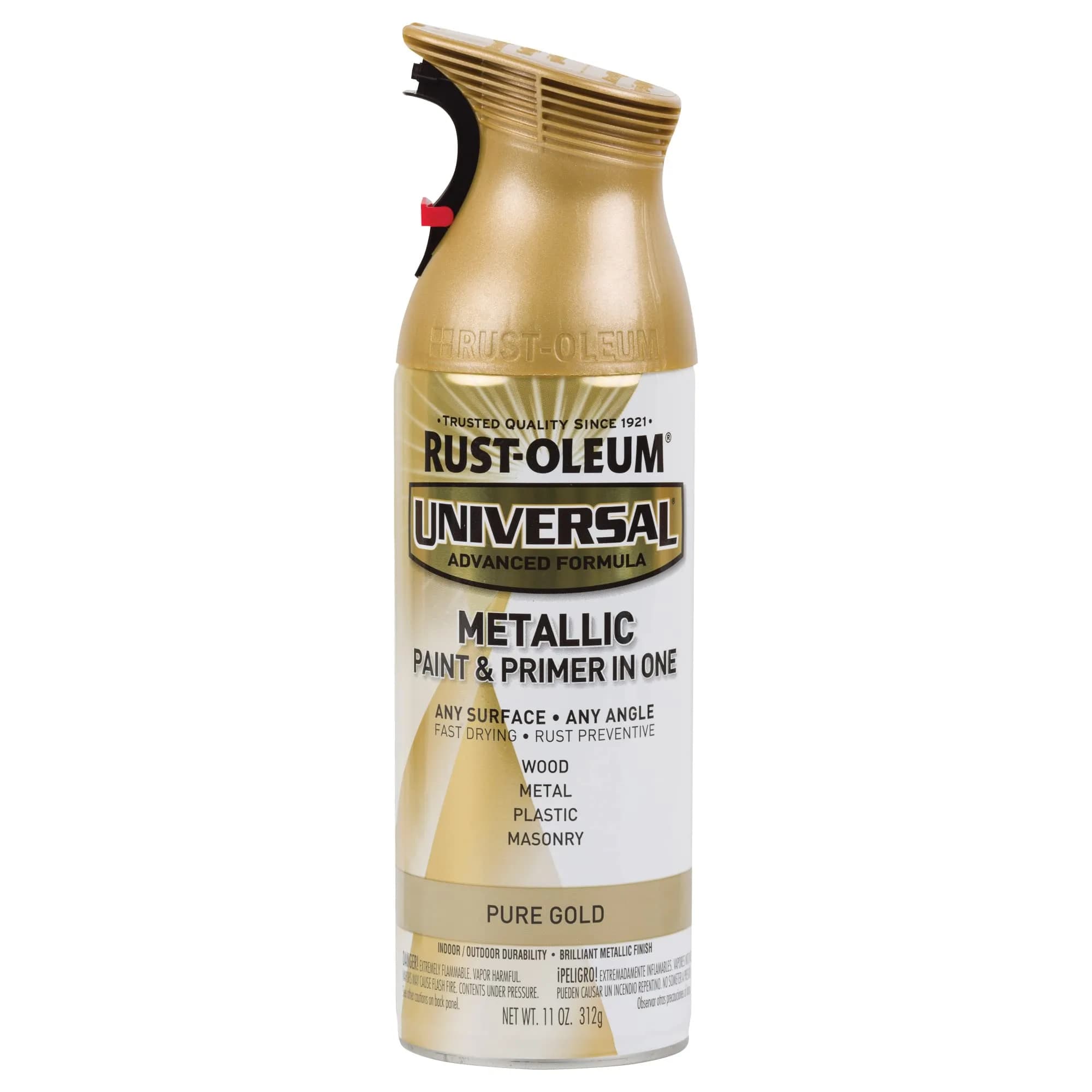 Rust-Oleum Pure Gold Metallic All Surface Spray Paint, 11 oz (Pack of 6) - view 3