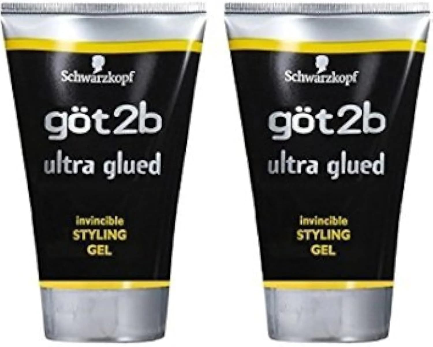 Got2B Ultra Glued Invincible Styling Gel, 2 Pack | Strong Hold for All Hair Types