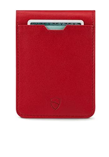 Vaultskin Manhattan Slim Leather Bifold RFID Wallet for Men (Red) | Premium Italian Leather, RFID-Blocking Security thumbnail 4