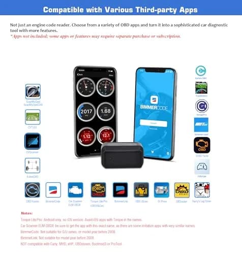 Veepeak OBDCheck BLE Bluetooth OBD II Scanner for iOS & Android | Car Wireless Check Engine Light Code Reader Diagnostic Tool thumbnail 3