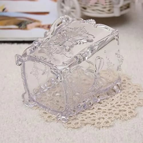 FRCOLOR Acrylic Makeup Brush Holder with Butterfly Carving | 11cm x 9cm x 9cm (4.3" x 3.6" x 3.6") thumbnail 4