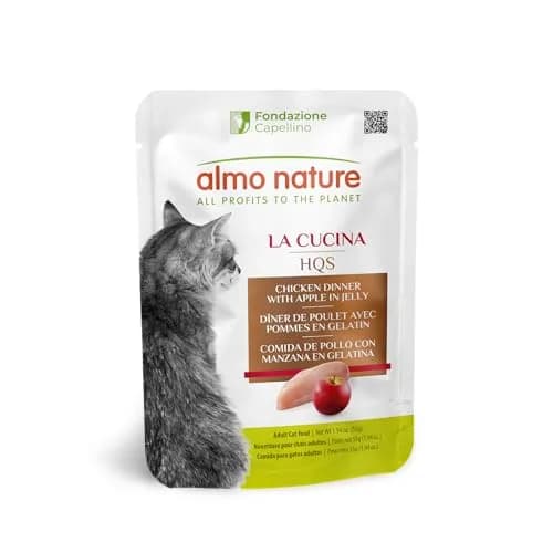 almo nature HQS Complete CAT Wet Cat Food Chicken Dinner with Apple in Jelly - Grain-Free, 1.94 oz (Pack of 12) | Natural & Digestible thumbnail 1