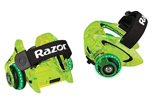 Razor Jetts DLX Heel Wheels - Neon Green | Light-Up LED & Sparks for Kids & Adults thumbnail 1
