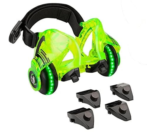Razor Jetts DLX Heel Wheels - Neon Green | Light-Up LED & Sparks for Kids & Adults thumbnail 7