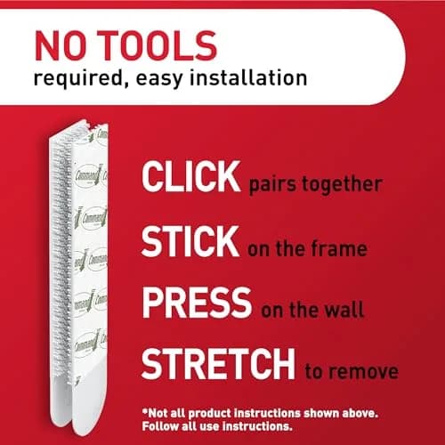 Command Small Picture Hanging Strips 36 Strips (18 Pairs) | Holds 4 lb Frames, Damage-Free Wall Hanging thumbnail 8