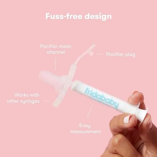 Frida Baby Medicine Pacifier Syringe, Accu-Dose Paci, 1 Count (Clear) | Mess-Free Dosing for Infants thumbnail 4