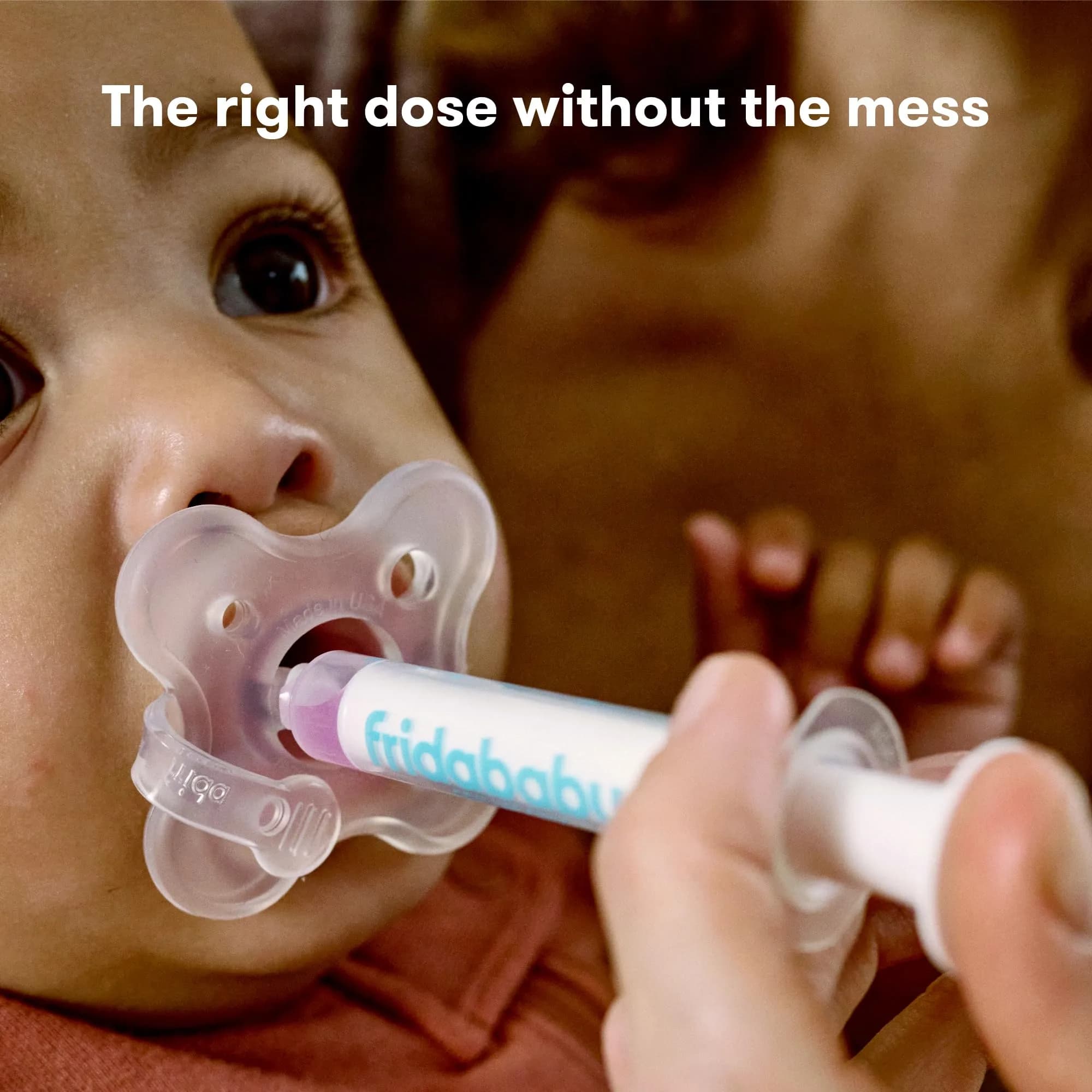 Frida Baby Medicine Pacifier Syringe, Accu-Dose Paci, 1 Count (Clear) | Mess-Free Dosing for Infants - view 2