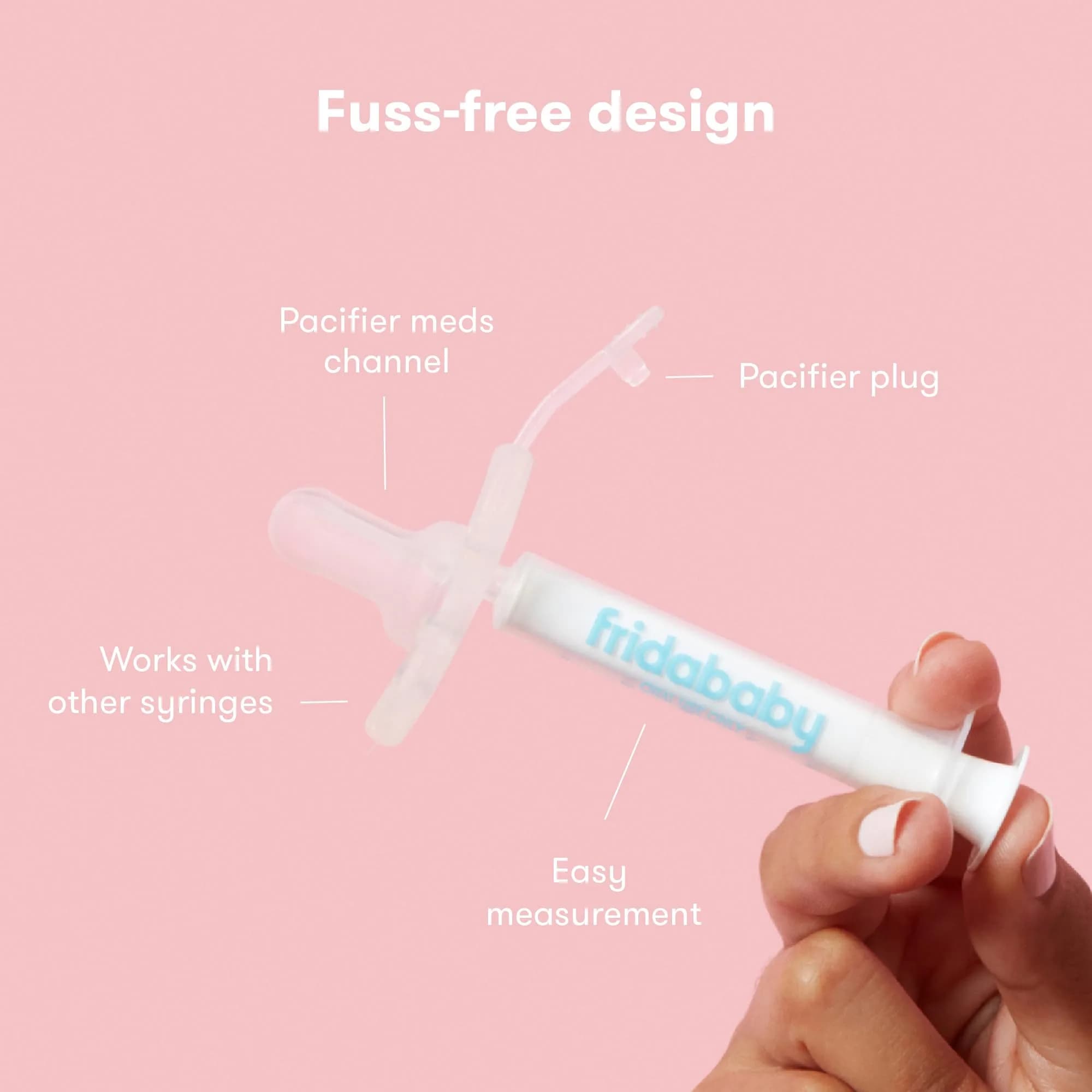 Frida Baby Medicine Pacifier Syringe, Accu-Dose Paci, 1 Count (Clear) | Mess-Free Dosing for Infants - view 4