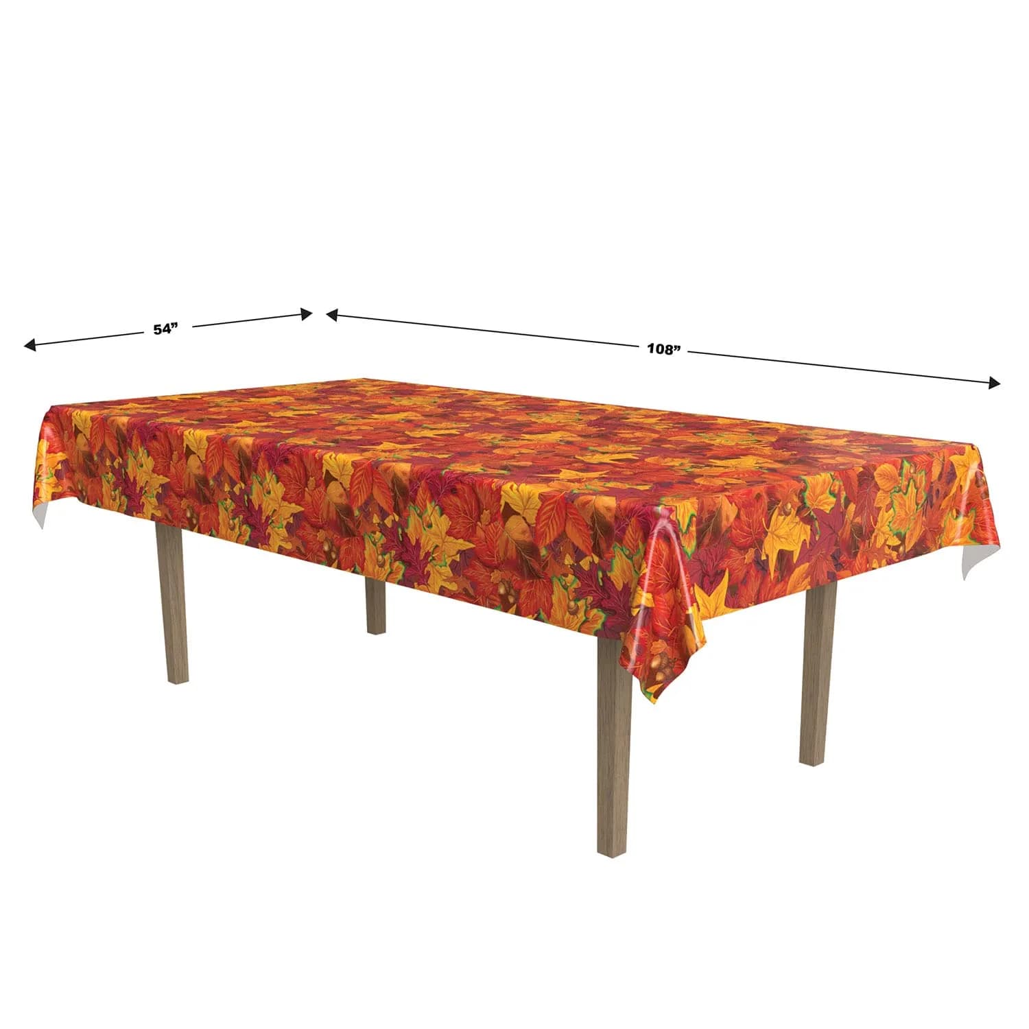 Beistle Fall Leaf Tablecovers 2 Piece Set 108" x 54" | Autumn Party Decorations - view 2