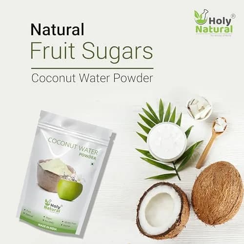 Holy Natural Coconut Water Powder 17.63 oz | 100% Natural, Vegetarian, Shelf Life 365 Days thumbnail 3