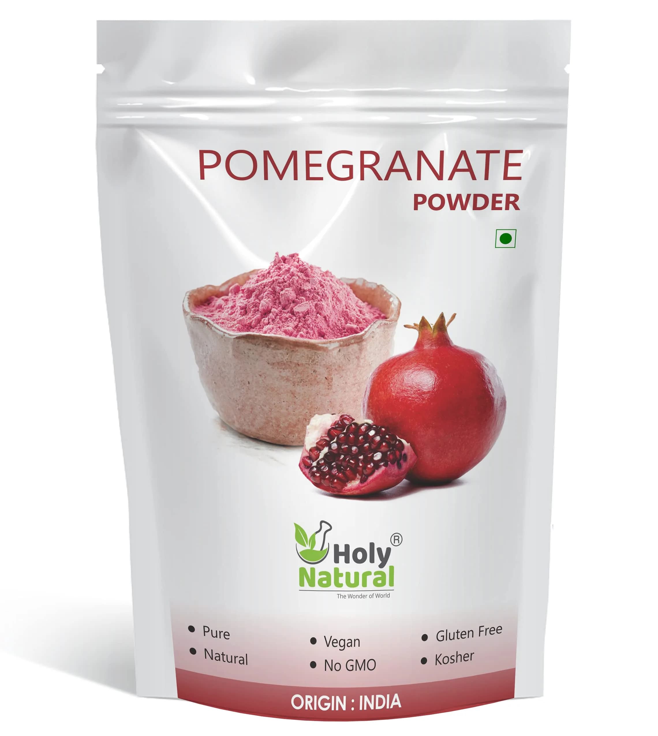 Holy Natural Pomegranate Powder 100g (3.52 Oz) | Organic Fruit Powder for Baking & Drinks — 3.53 Ounce