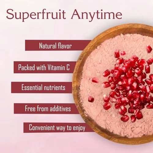 Holy Natural Pomegranate Powder 100g (3.52 Oz) | Organic Fruit Powder for Baking & Drinks thumbnail 4