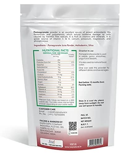 Holy Natural Pomegranate Powder 100g (3.52 Oz) | Organic Fruit Powder for Baking & Drinks thumbnail 2