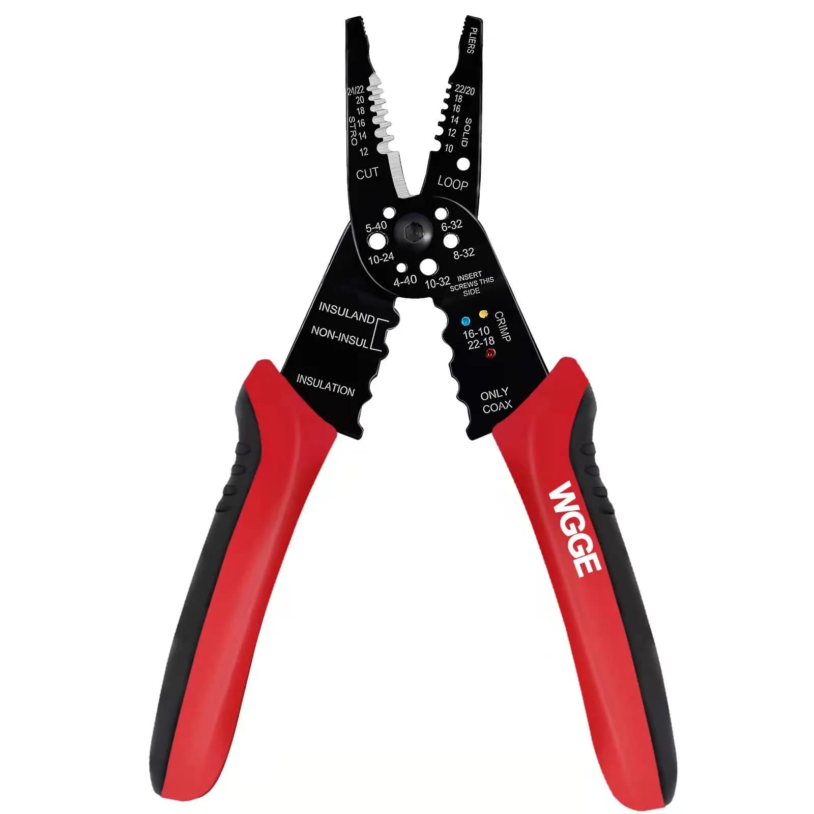 WGGE WG-015 Professional Wire Stripper, Wire Cutter & Crimper 8-inch | Accurate, Durable & Ergonomic