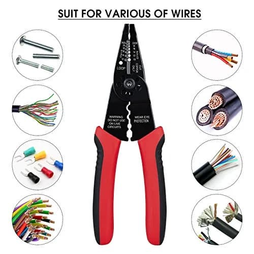 WGGE WG-015 Professional Wire Stripper, Wire Cutter & Crimper 8-inch | Accurate, Durable & Ergonomic thumbnail 4