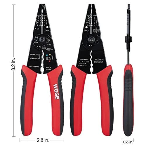 WGGE WG-015 Professional Wire Stripper, Wire Cutter & Crimper 8-inch | Accurate, Durable & Ergonomic thumbnail 2