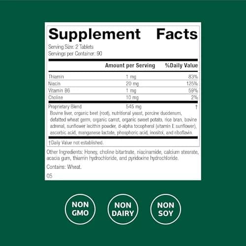 Standard Process Cataplex B 180 Tablets | Supports Nervous & Heart Health, Energy Production thumbnail 2