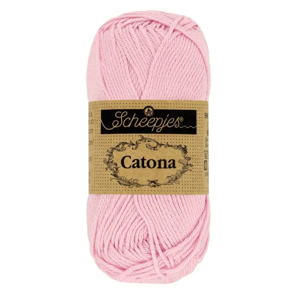 Scheepjes Icy Pink Cotton Yarn 50g | 100% Mercerized Cotton, Fine Gauge, Machine Washable — 246 246