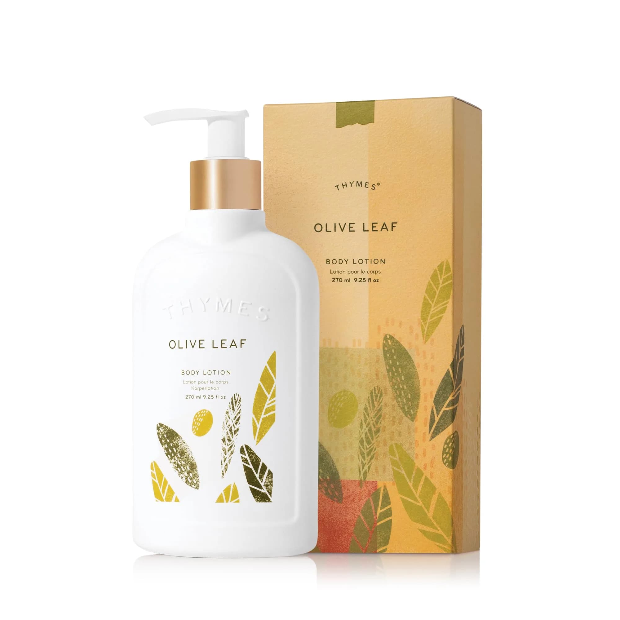 Thymes Olive Leaf Body Lotion 270ml (9.25 fl oz) | Hydrating Moisturizer with Shea Butter & Vitamin E - main product image