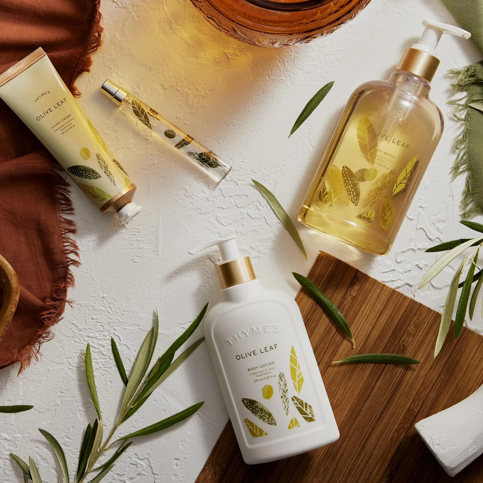 Thymes Olive Leaf Body Lotion 270ml (9.25 fl oz) | Hydrating Moisturizer with Shea Butter & Vitamin E - view 6