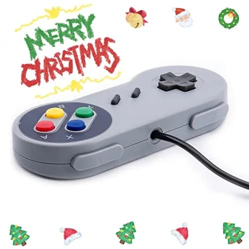 Rii Classic Retro USB Wired Game Controller for PC Gaming, Grey | 2 Pack, Compatible with Windows & Mac thumbnail 2