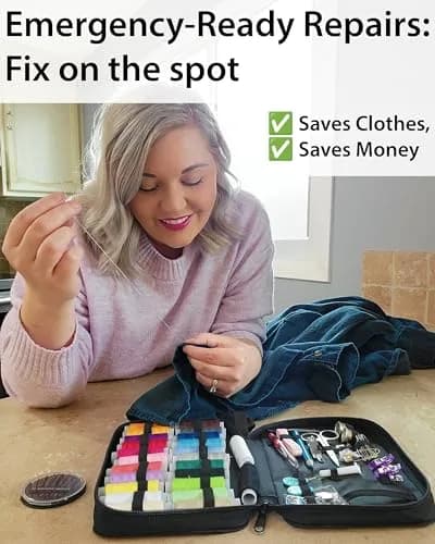VelloStar Sewing Kit for Adults 100-Piece | Emergency Repairs, Beginner Friendly, Compact & Durable thumbnail 9