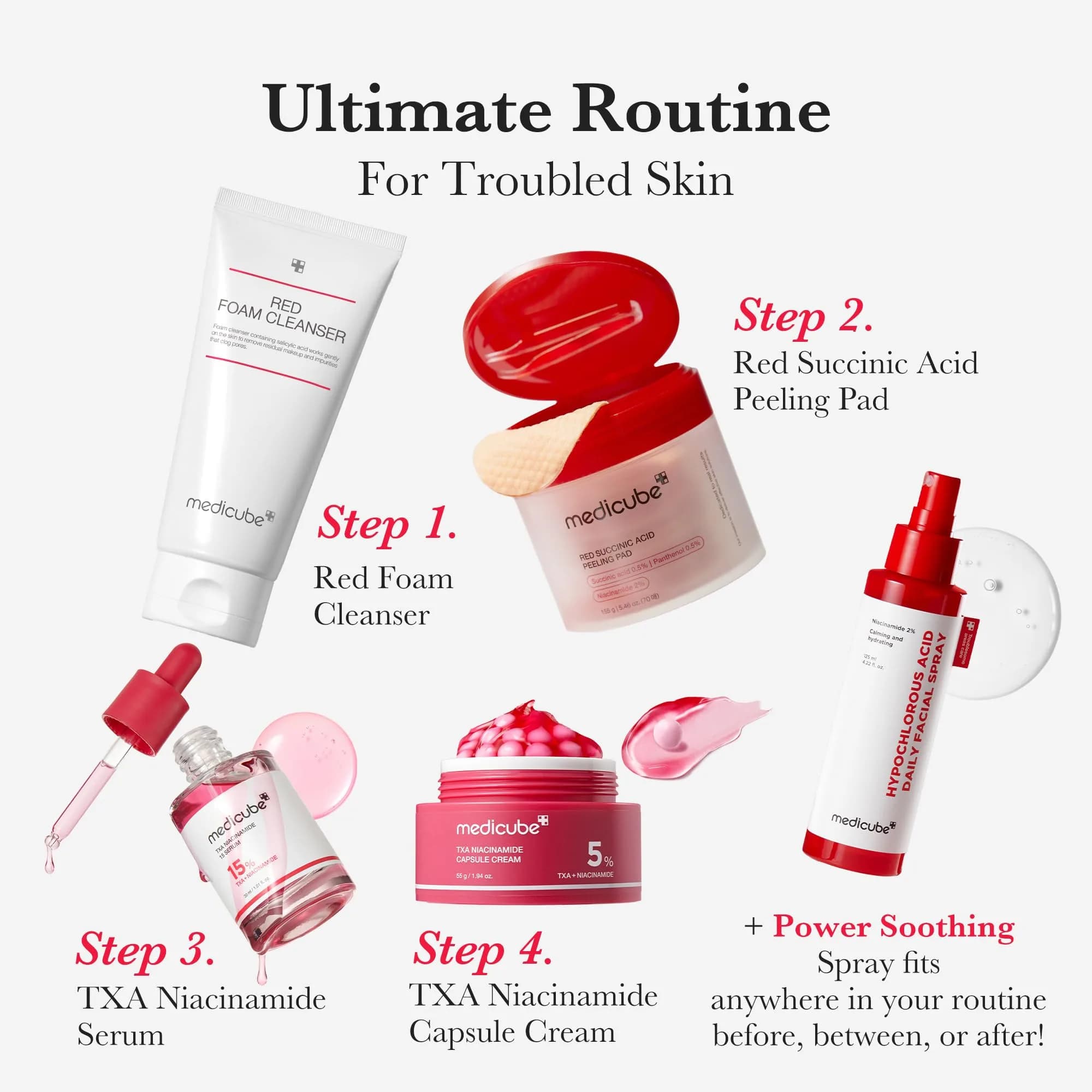 medicube Red Foam Cleanser for Sensitive & Troubled Skin, 4.08 Fl Oz (121 ml) | Deep Cleansing Impurities & Sebum Control - view 6