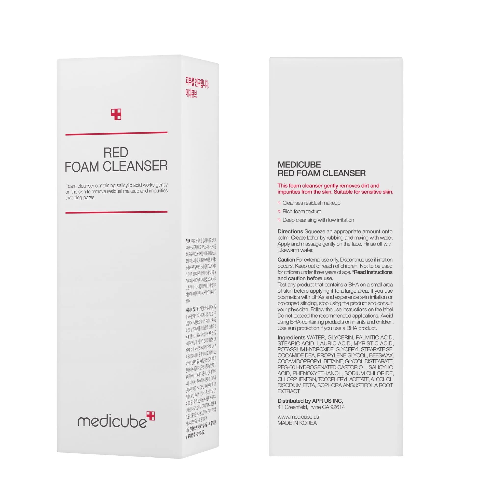 medicube Red Foam Cleanser for Sensitive & Troubled Skin, 4.08 Fl Oz (121 ml) | Deep Cleansing Impurities & Sebum Control - view 8