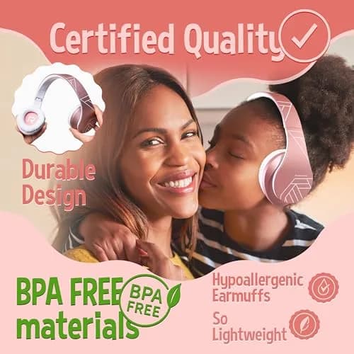 PowerLocus Kids Over-Ear Bluetooth Headphones | Safe 85DB Volume, 15H Play, Foldable, Micro SD Mode thumbnail 3