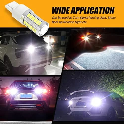 Auxbeam 7440 LED Bulbs for Backup Reverse Lights | Super Bright 6500K White 58mm x 18mm | 33W, 4000 Lumens, 12V, Pack of 2 thumbnail 4