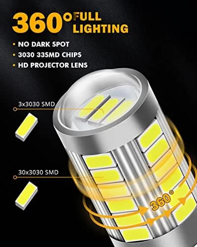 Auxbeam 3157 LED Bulbs White 4000 Lumens (Pack of 2) | Brighter Backup & Reverse Lights thumbnail 4