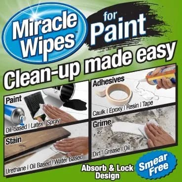 MiracleWipes Surface Cleaning Wipe 30 Count | Fast Cleanup for Paint & Grime, Made in USA thumbnail 2