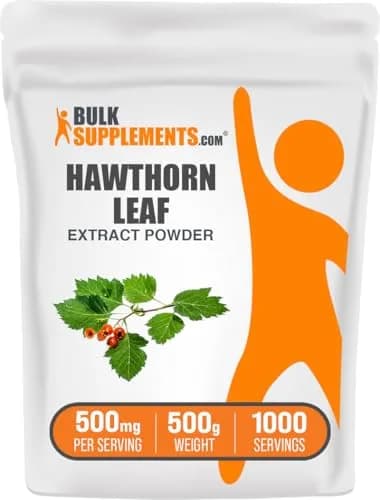 BulkSupplements Hawthorn Leaf Extract Powder 500mg 500g (17.64 oz) | Vegan & Gluten Free Herbal Supplement thumbnail 1