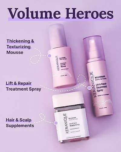 Keranique Lift & Repair Treatment Spray with Keratin Amino Complex™ 2X3.4 Fl Oz | Instant Volume & Split End Repair thumbnail 7