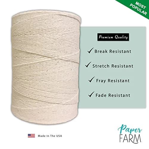 Paper Farm Durable Loom Warp Thread (Natural/Off White) | 8/4 Warp Yarn for Weaving thumbnail 2