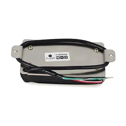 FLEOR High Output Bridge Pickup White | Dual Rail Humbucker for Electric Guitar thumbnail 5