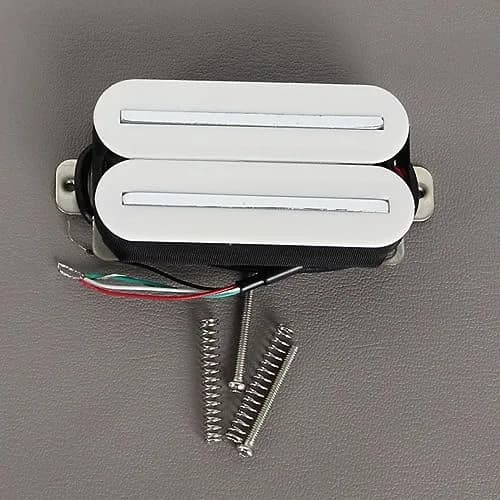 FLEOR High Output Bridge Pickup White | Dual Rail Humbucker for Electric Guitar thumbnail 4