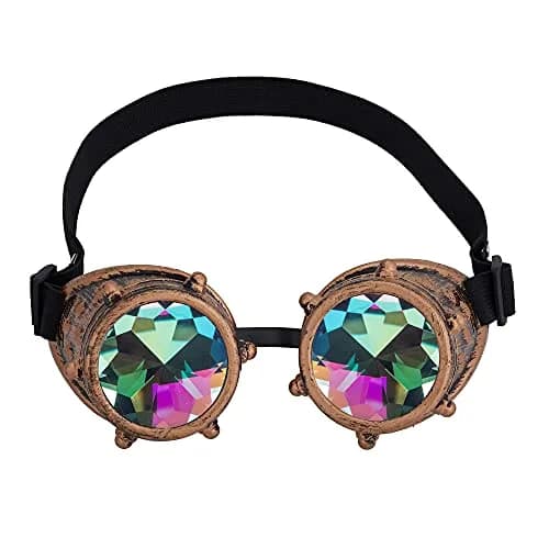 Lelinta Kaleidoscope Spiked Goggles with Adjustable Straps | Impact-Resistant Costume Eyewear for Women thumbnail 1
