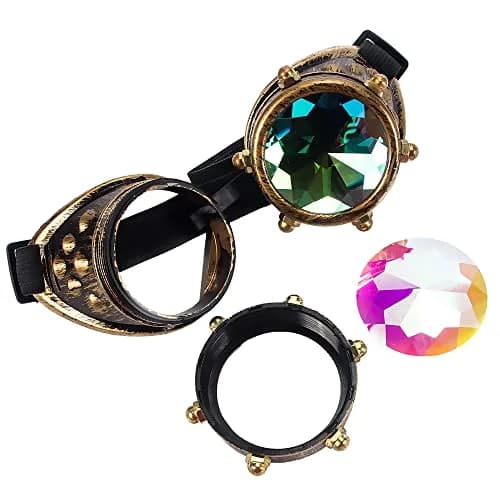 Lelinta Kaleidoscope Spiked Goggles with Adjustable Straps | Impact-Resistant Costume Eyewear for Women thumbnail 4