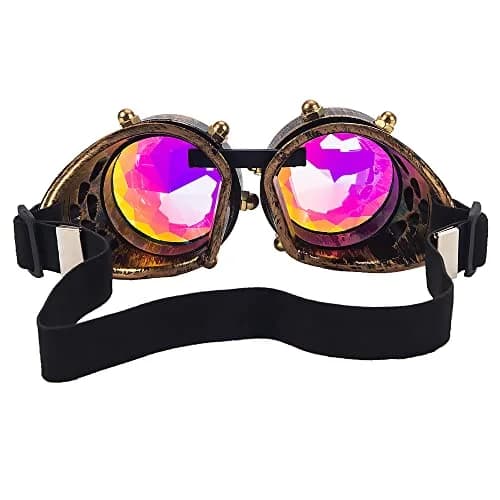 Lelinta Kaleidoscope Spiked Goggles with Adjustable Straps | Impact-Resistant Costume Eyewear for Women thumbnail 5