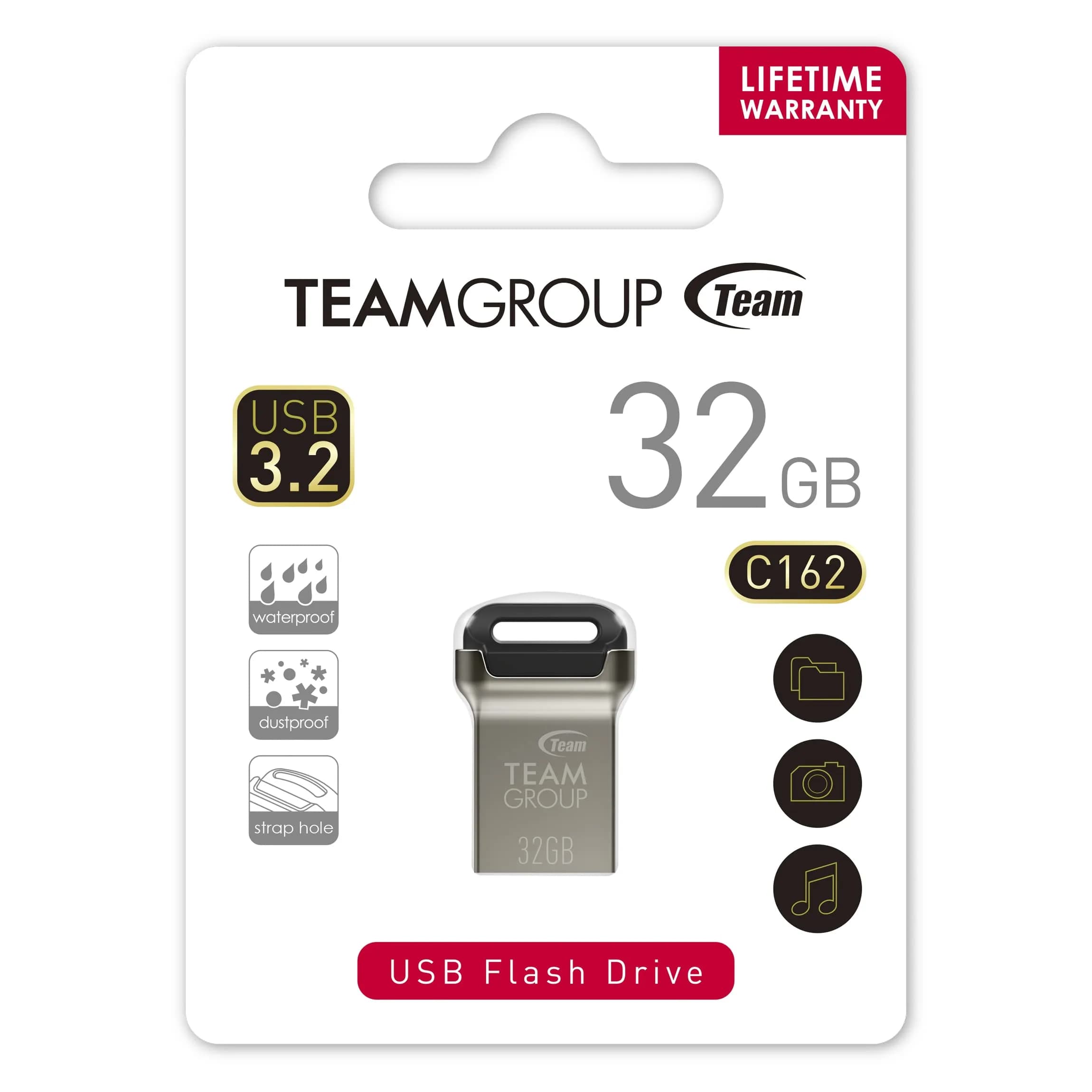 TEAMGROUP C162 32GB USB 3.2 Gen 1 Flash Drive | Metal, Capless, Waterproof - view 8