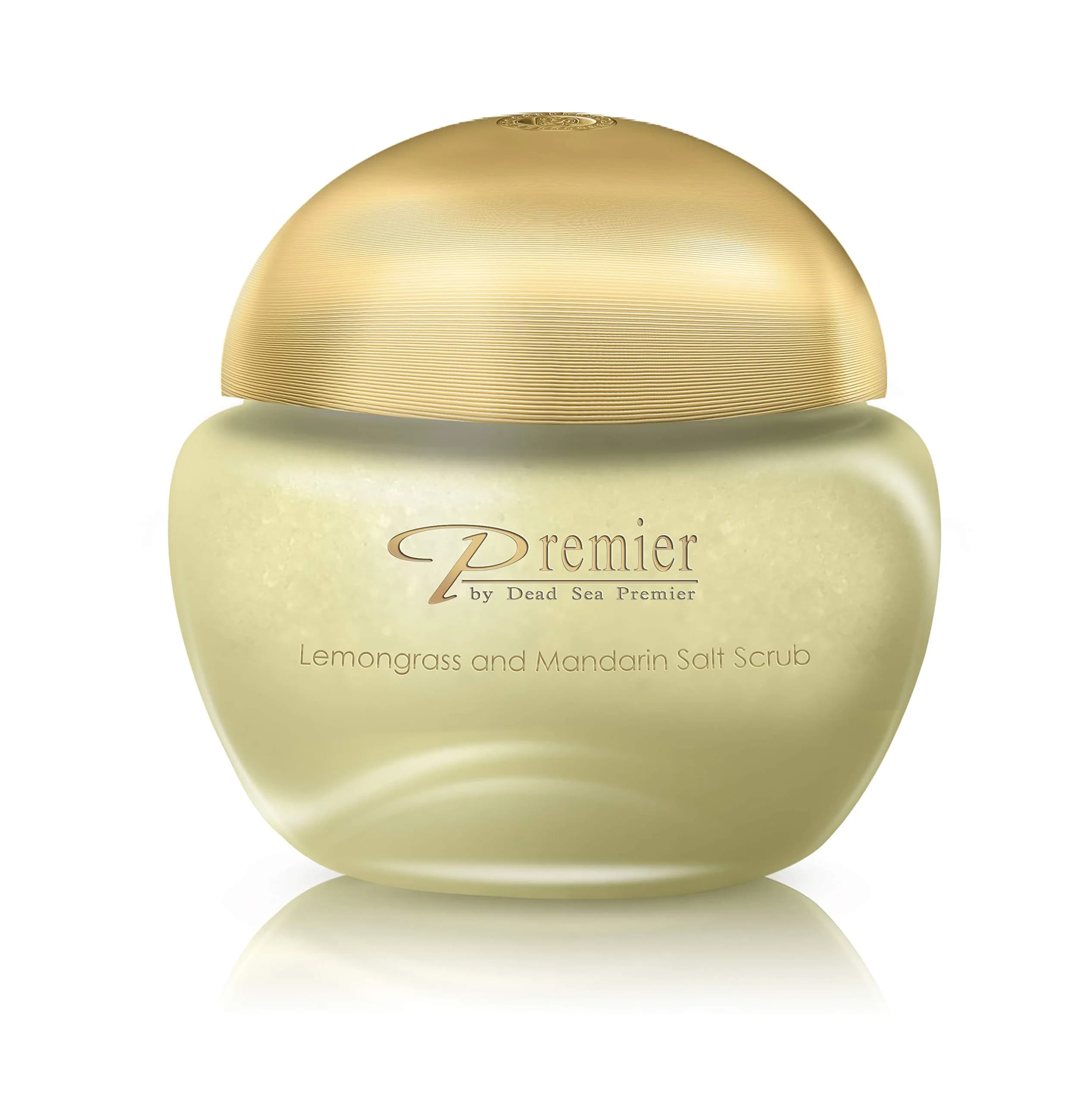 Premier Body Scrub - Lemongrass & Mandarine 10.5 Oz | Dead Sea Mineral Exfoliant for All Skin Types — Lemongrass