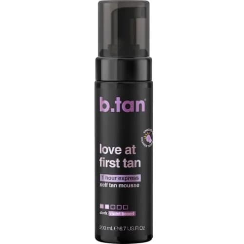B.TAN Violet Self Tanner Mousse 200ml (6.7 Fl Oz) | Color Correcting Fake Tan Foam thumbnail 1