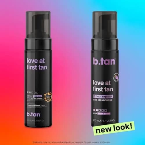 B.TAN Violet Self Tanner Mousse 200ml (6.7 Fl Oz) | Color Correcting Fake Tan Foam thumbnail 4