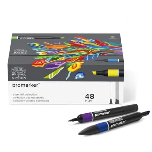 Winsor & Newton Promarker Essential Collection Set of 48 | Alcohol-Based Markers for Art & Craft thumbnail 5
