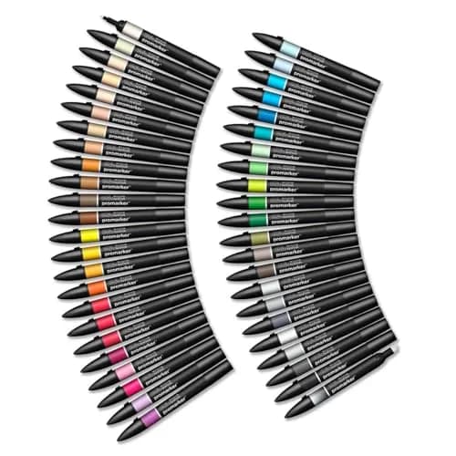 Winsor & Newton Promarker Essential Collection Set of 48 | Alcohol-Based Markers for Art & Craft - view 2