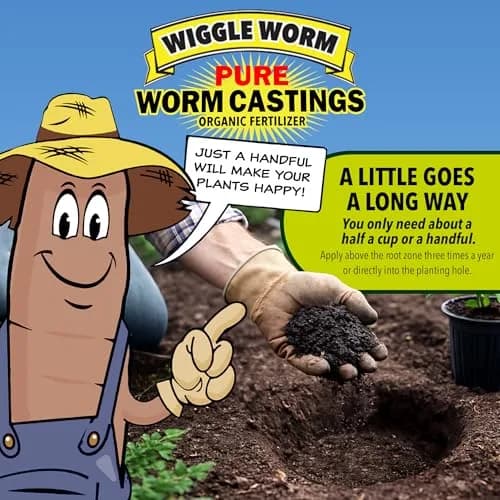 Wiggle Worm Organic Fertilizer 15lb | OMRI Listed, Soil & Plant Boost, Odorless, Non-Toxic thumbnail 4