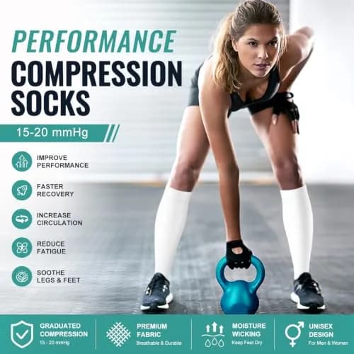 Laite Hebe Medical Compression Socks 3 Pack | Graduated 15-20 mmHg Support for Men & Women in India thumbnail 3